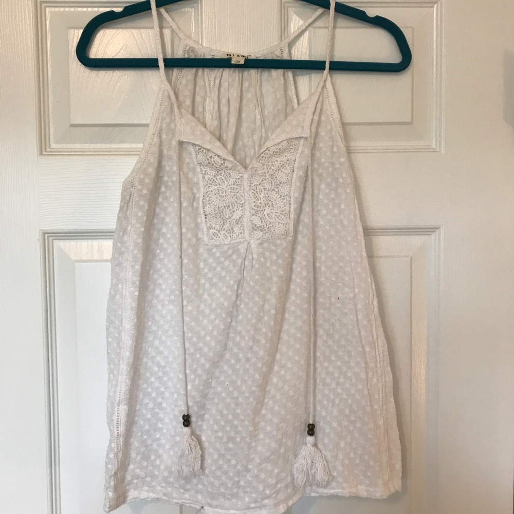 White Tassel Tank